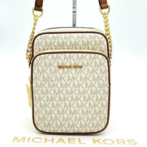 Michael Kors Medium NS Chain Xbody Bag Vanilla